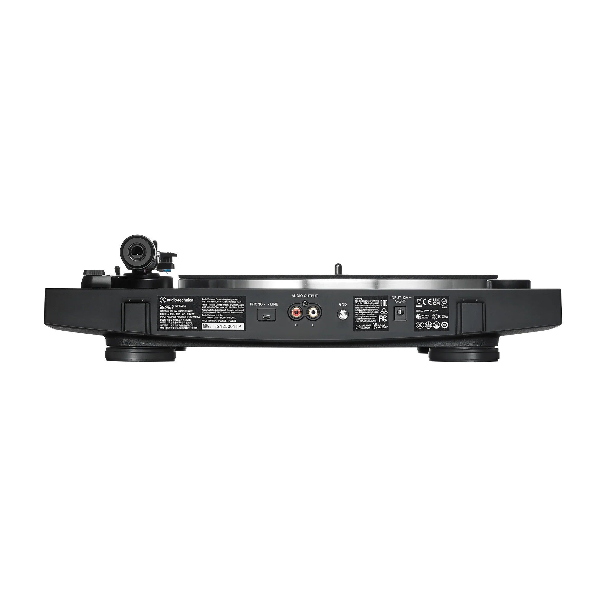 Audio Technica - AT-LP3XBT Fully Automatic Belt-Drive Turntable - Black